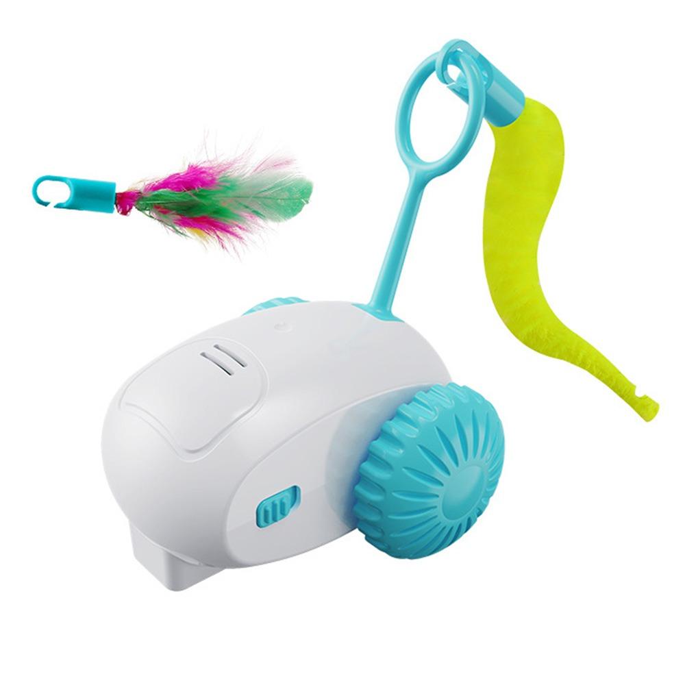 Беспроводные электрические спортивные машинки, игрушки, автоматические движущиеся электрические движущиеся игрушки для кошек, самодовольные синий